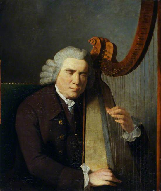 The Blind Harpist, John Parry (1710?–1782)