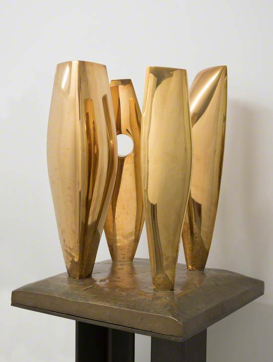 Audio description of 'Four Figures Waiting' by Barbara Hepworth