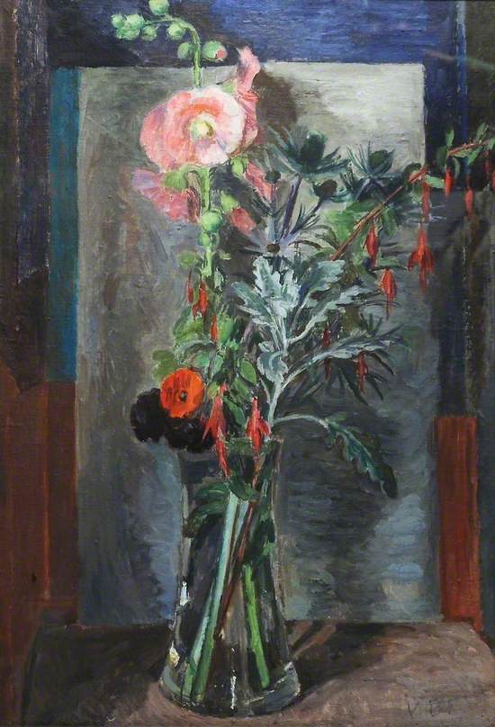 Flowers in a Glass Vase