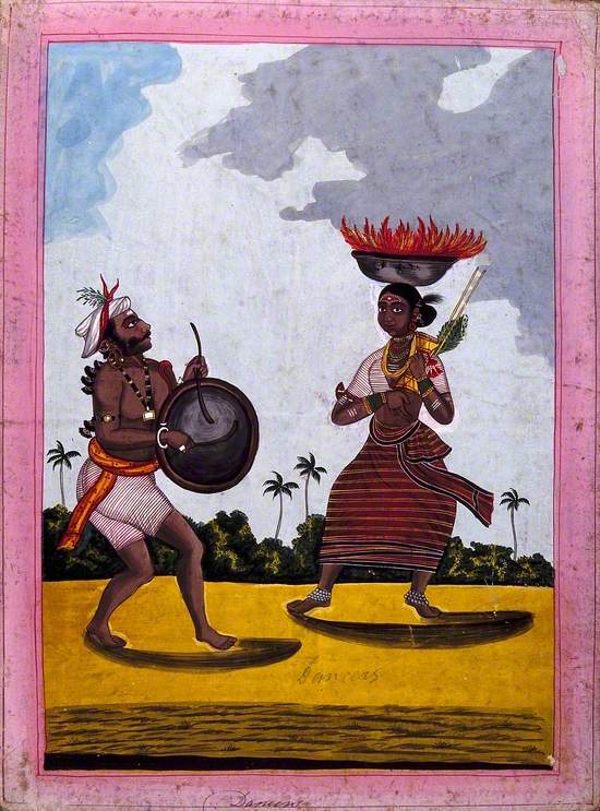 A Dancing Couple from the Pujari Caste