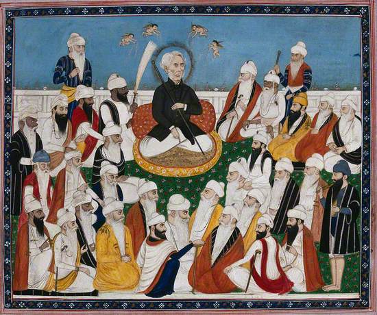 Sir Donald McLeod (1810–1872), Governor of the Punjab, Receiving the Respect of the Sikh Elders