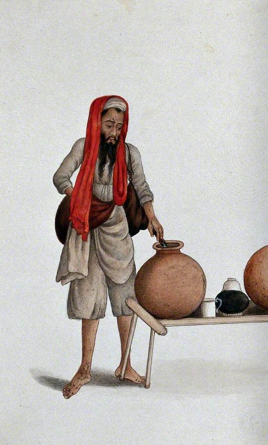 A Bheestie, a Servant Who Draws and Carries Water, Delhi