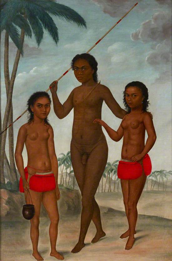 A Man and Two Women from Palau