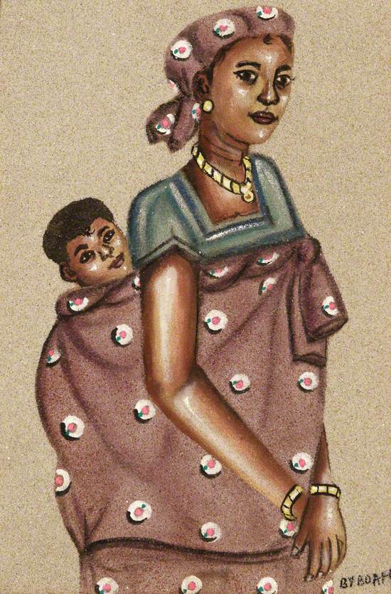 African Woman with Child