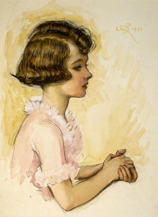 Profile of Child in a Pink Frock