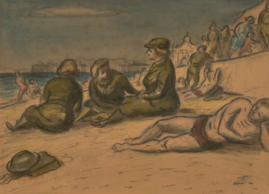 ATS Soldiers on the Beach, Bournemouth