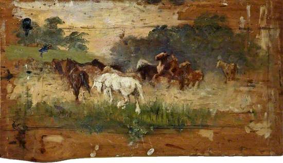 Study for 'Gypsy Horse Drovers'