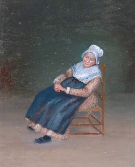 Sketch of an Old Woman at Cernay-le-Roi, France