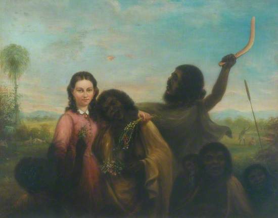 Woman with Aborigines
