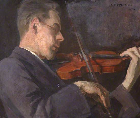 Man Playing a Violin