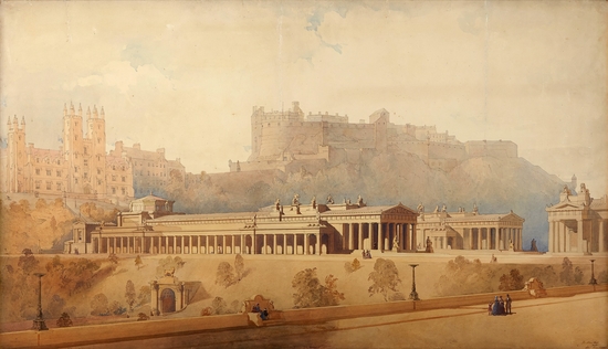 Design for National Gallery and Royal Scottish Academy
