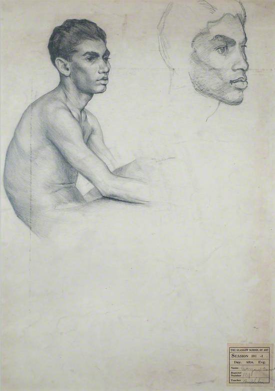 Studies of a Young Man with Dark Hair
