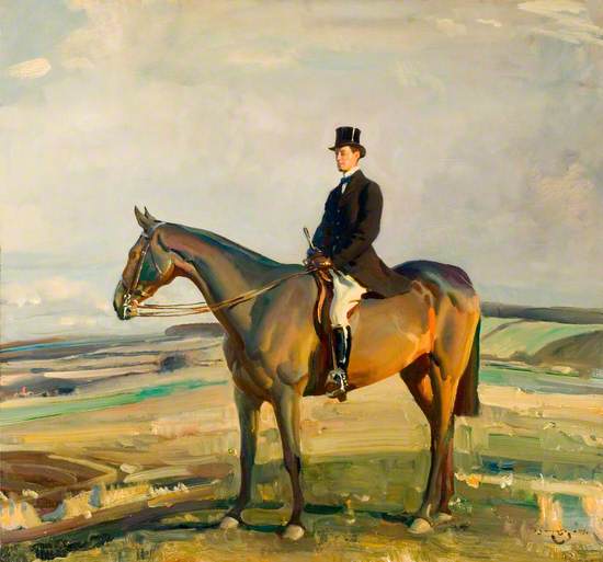 Sir Raymond Greene, DSO, MP, on Horseback, 1919