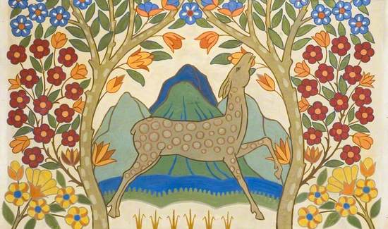 Antelope and Flowering Tree