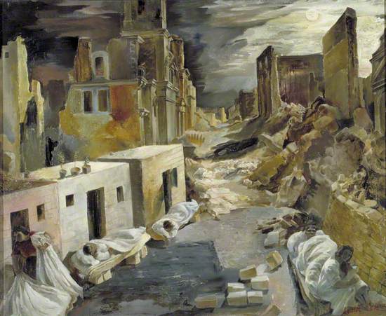 Malta: A Few People Sleep out among the Debris
