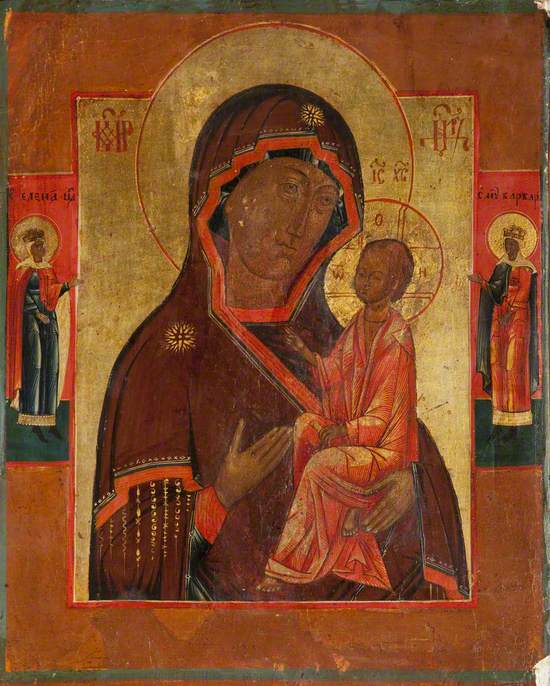 Icon with the Tikhvin Mother of God