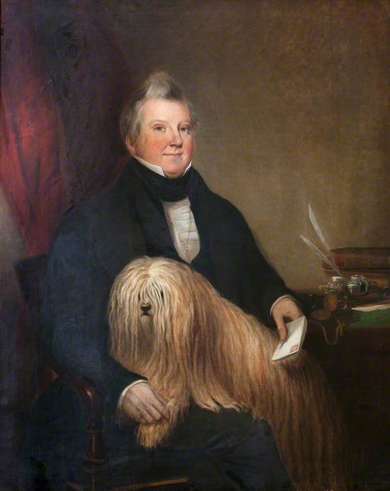 Portrait of an Unknown Man and a Dog