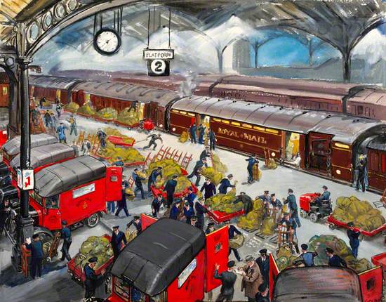 Euston Station: Loading the Travelling Post Office