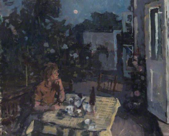 Summer Evening (The Artist's Wife in His Garden at Kew, Evening)