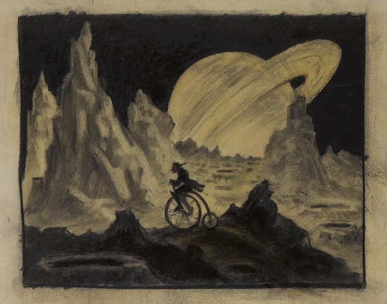 Baron Munchausen Cycling on the Moon