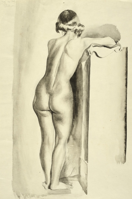 Female Nude, Back View, Full Length