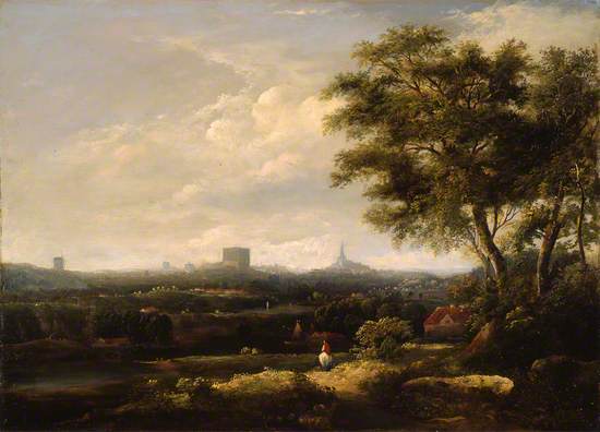 Landscape with Norwich Castle and Cathedral in the Distance