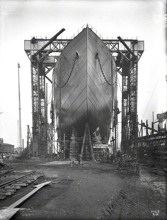 Bow view on slip prior to launch