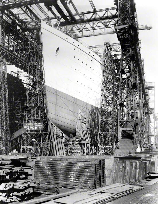 Port bow view on No. 2 slip prior to launch