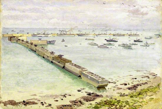 Mulberry Harbour, Arromanches: Normandy Landing, June 1944