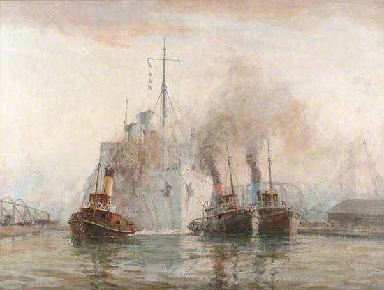 The 'Rangitata' and Three London Tugs