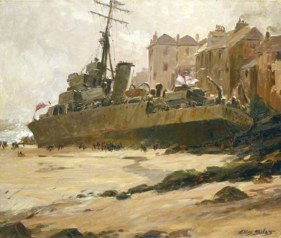 HMS 'Wave' Ashore at St Ives, 1952