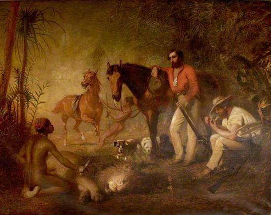 After the Lion Hunt (W. F. Webb and Captain W. Codrington, South Africa)