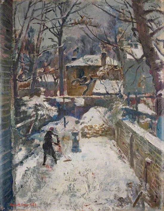 Chelsea Garden under Snow (The Black Spider)