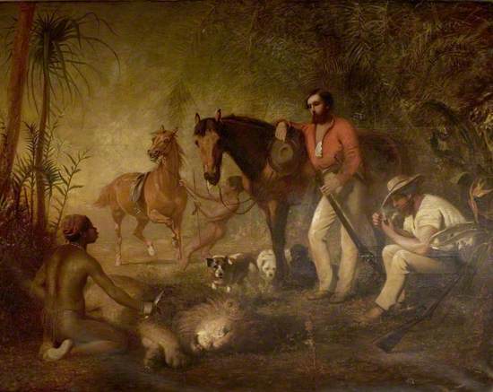 After the Lion Hunt (W. F. Webb and Captain W. Codrington, South Africa)
