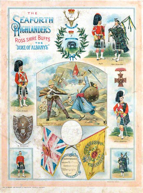 Recruiting Poster: Seaforth Highlanders, Ross-Shire Buffs, The Duke of Albany's
