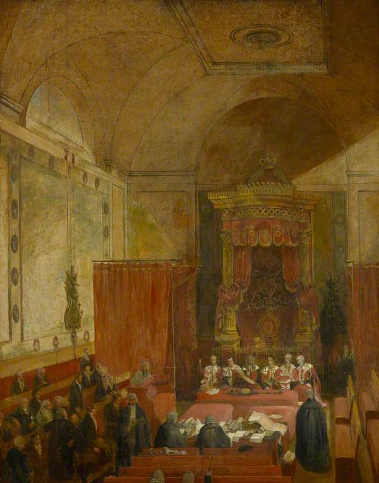 Passing the Reform Bill, 1832, Interior of Court of Requests