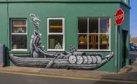 Viking Longboat Mural