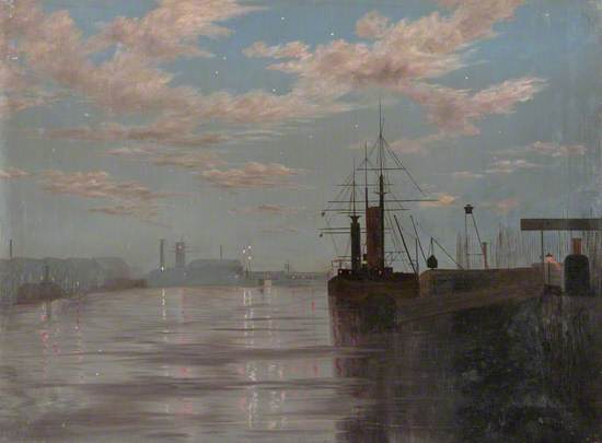 Old Sovan Ferry with HMS 'Roxburgh' and 'Carnarvon'