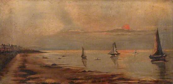 Fishing Boats at Sunset