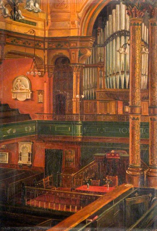 Interior of Queen Street Congregational Church