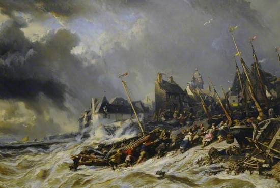 Hurricane before Saint-Malo, France