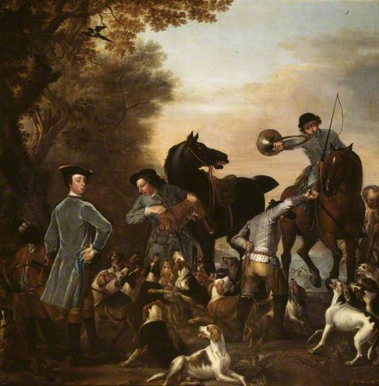 Viscount Weymouth's Hunt: Thomas, 2nd Viscount Weymouth, with a Black Page and other Huntsmen at the Kill