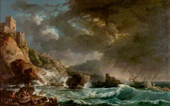 Storm off a Rocky Coast