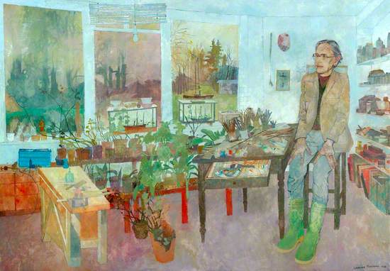 The Painter Richard Eurich in His Studio