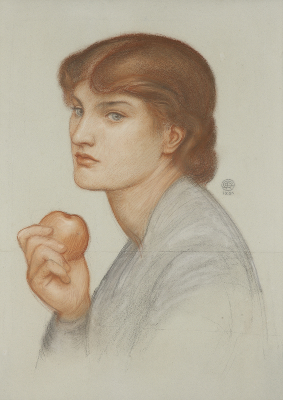 Alexa Wilding Holding an Apple