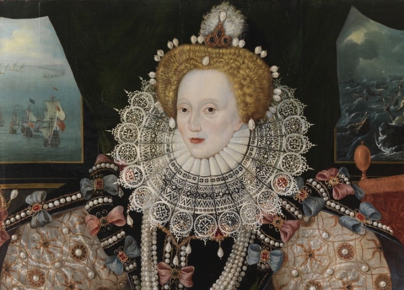 Detail from 'Elizabeth I, 1533–1603 (the 'Armada Portrait')'
