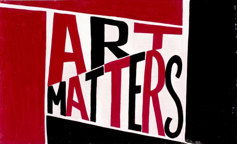 Art Matters, 2016, paint on plywood by Bob and Roberta Smith
