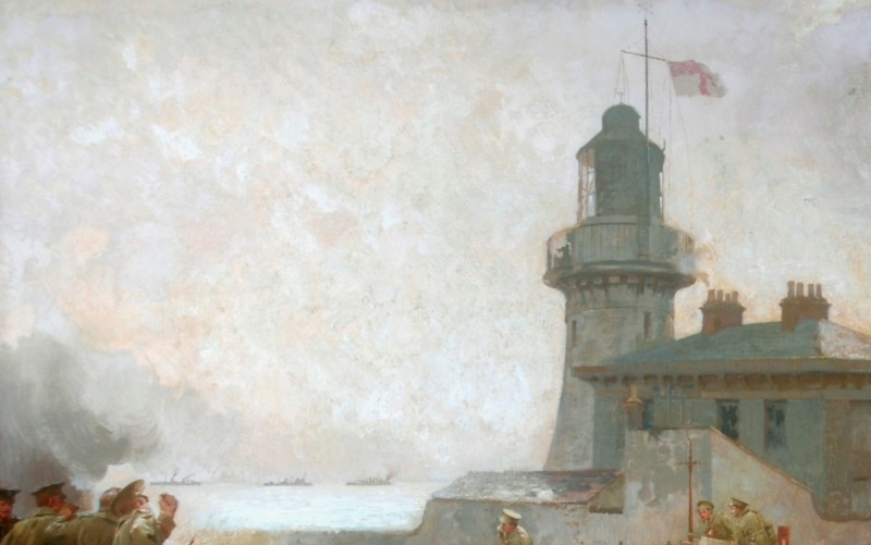 Detail of 'The Bombardment of the Hartlepools'