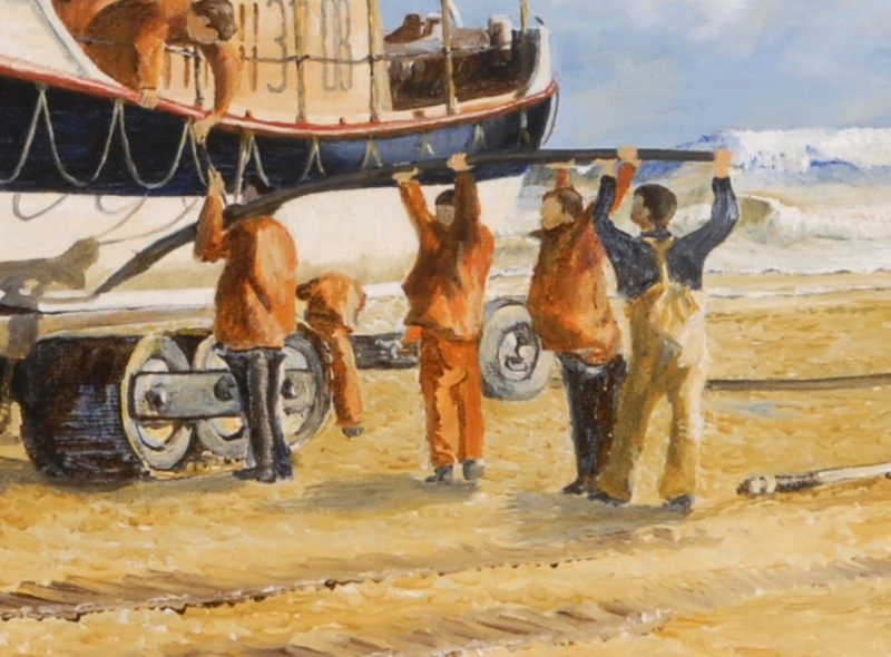 Detail of The 'Sir James Knott' Lifeboat' by R. Rowbotham