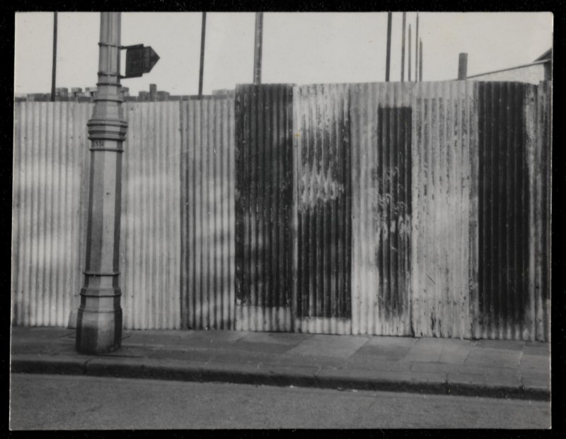 Corrugated iron hoardings